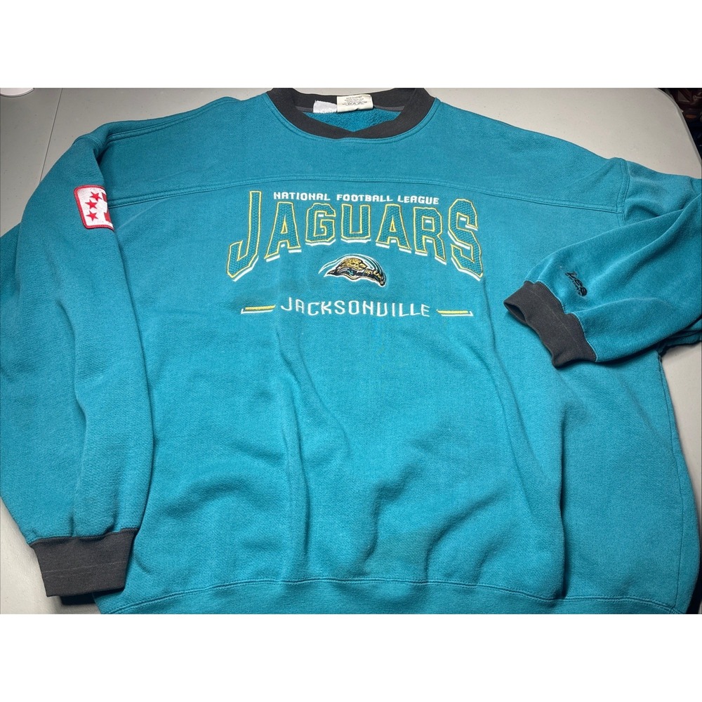 VTG Lee Sport XXL Jacksonville Jaguars NFL Embroidered Crewneck Sweatshirt 90s